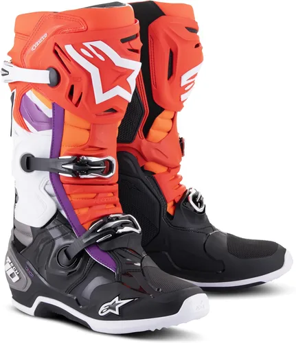 Vista 45 de Alpinestars Tech 10 Botas de motocross (Ultravioleta/Negro, 11)