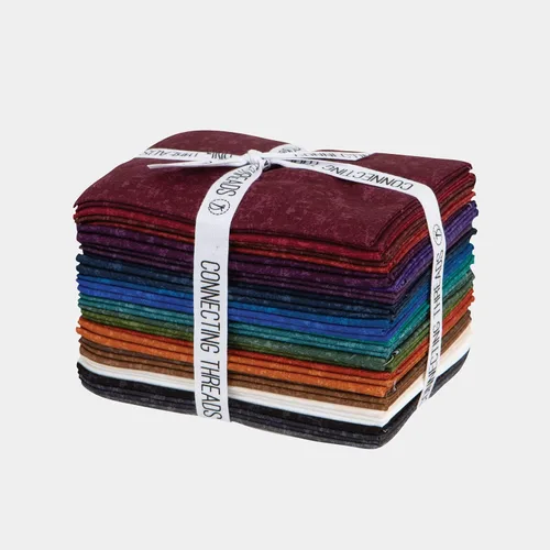 Vista 5 de Connecting Threads Paquetes de tela 100% algodón Fat Quarters para coser 24 piezas de 18 x 22 pulgadas de algodón precortados surtidos
