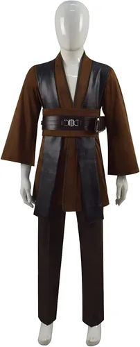 Vista 5 de Disfraz de Obi Wan Kenobi para niños, túnica con capucha de Anakin Skywalker, disfraz de Halloween