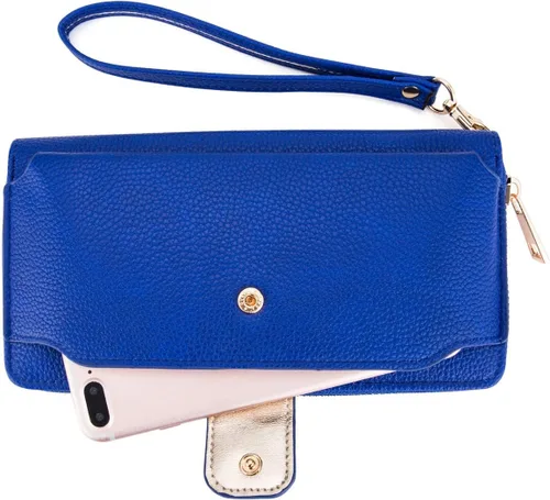 Vista 2 de Cartera de pulsera para mujer con soporte para teléfono celular con cremallera alrededor del bolso