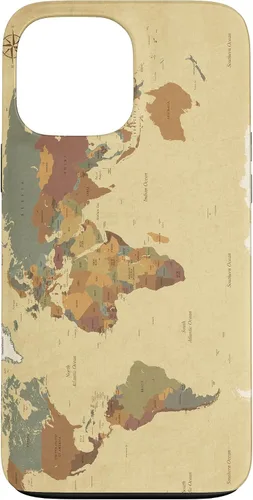 Vista 24 de Funda para teléfono inteligente con diseño de mapa mundial para iPhone 17