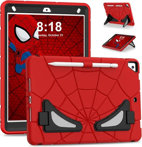 Vista 24 de Funda infantil para iPad de 9ª/8ª/7ª generación de 10.2 pulgadas con mango giratorio/soporte, ligera, suave, espuma EVA, a prueba de golpes, 01#