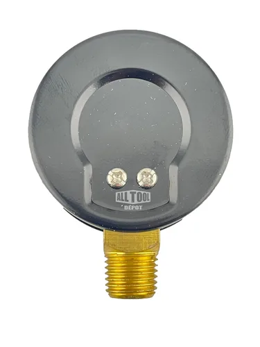 Vista 2 de Medidor de presión de aire de 1-1/2" con montaje inferior en el lado, rosca NPT de 1/8", esfera de 1-1/2" - 0 a 160 PSI