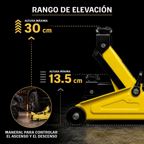 Vista 3 de Truper GAPA-2P Gato de piso de 1,5 toneladas, Pretul