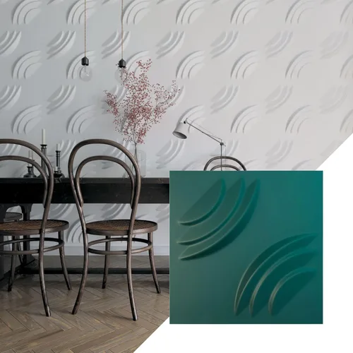 Vista 19 de Ekena Millwork WP20X20ARWH 19 5/8 pulgadas de ancho x 19 5/8 pulgadas de alto, artesano EnduraWall Decorativo 3D Panel de pared cubre 2.67 pies