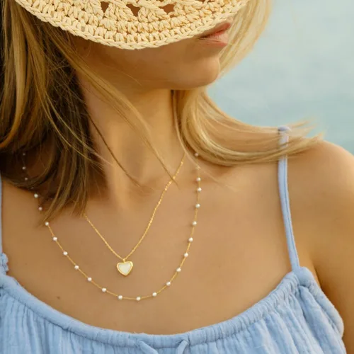 Vista 5 de Joxevyia Carnelian Crystal Heart Necklace Raw Stone Healing Crystals Dainty Heart Gemstone Gold Pendant Necklace Anniversary Birthday Valentines