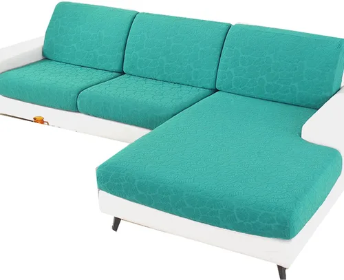 Vista 11 de Fundas elásticas para cojines de sofá, funda de cojín para sofá individual en forma de L, sofá chaise longue, protector suave de muebles de 1, 2 y 3