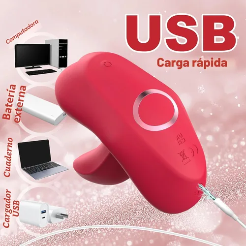 Vista 6 de Juguetes sexuales para adultos, vibrador de punto G, juguete de rosa, vibrador de lengua de mariposa con 9 modos de vibración, estimulador