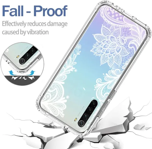 Vista 7 de Funda para Redmi Note 8 (2019/2021) M1908C3JH M1908C3JGG con protector de pantalla de vidrio templado, funda protectora de cuerpo completo