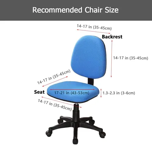 Vista 2 de Melaluxe - Funda para silla de oficina de computadora, funda universal protectora y elástica, cubierta elástica para silla giratoria