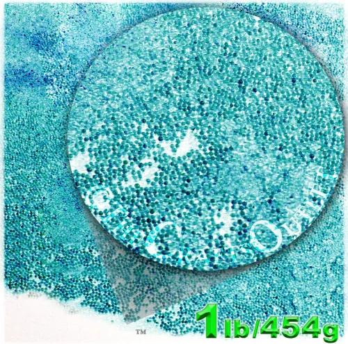 Vista 4 de The Crafts Outlet 1-LB/16.01 oz Acabado Transparente, Vidrio, Microperlas 0.024 in, Ideal para Caviar, Negro Transparente