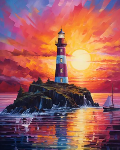 Vista 15 de Pintura por números, puesta de sol, playa, paisaje marino, abstracto, playa, bricolaje, pintura sobre lienzo con pinceles, pinturas acrílicas