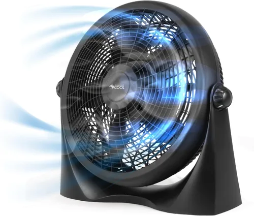 Vista 2 de Commercial Cool Ventilador de piso de alta velocidad de 16 pulgadas, negro, CFF16B