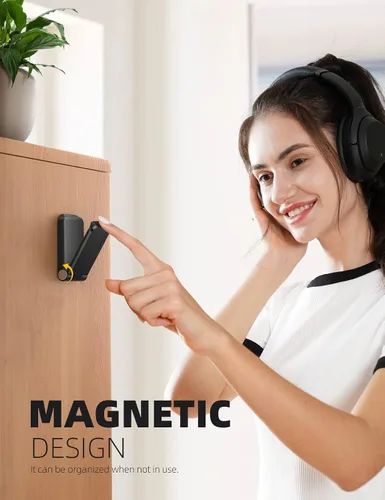Vista 4 de Lamicall Soporte para Auriculares, Gancho Adhesivo para Auriculares - Soporte Adhesivo para Auriculares, Clip Bajo Escritorio, Soporte