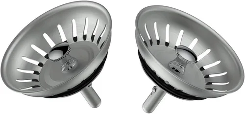 Vista 8 de KANARY Colador de repuesto para fregadero de cocina para desagües estándar (3-1/2 pulgadas), cuerpo de acero inoxidable con tapón de goma