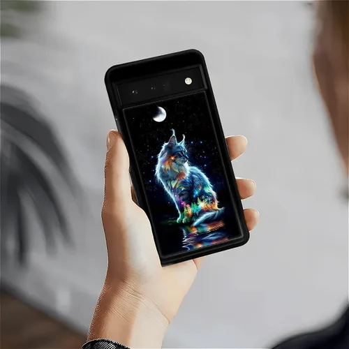 Vista 1521 de Compatible con Google Pixel 4A 5G Mobile Case Creative Acrylic Panel trasero Silicona Protección Grip especialmente diseñado para Google Pixel 4A 5G