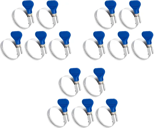 Vista 16 de POWERTEC 70247 Abrazaderas de manguera con llave de 1-1/2 pulgadas, abrazaderas ajustables de tornillo de pulgar de acero inoxidable para colección