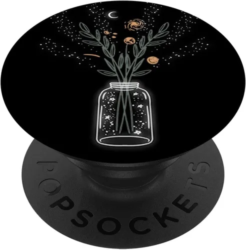 Vista 7 de Galaxy Flower Stars Cielo Noche Luna Espacio Exterior Regalo PopSockets MagSafe PopGrip para iPhone