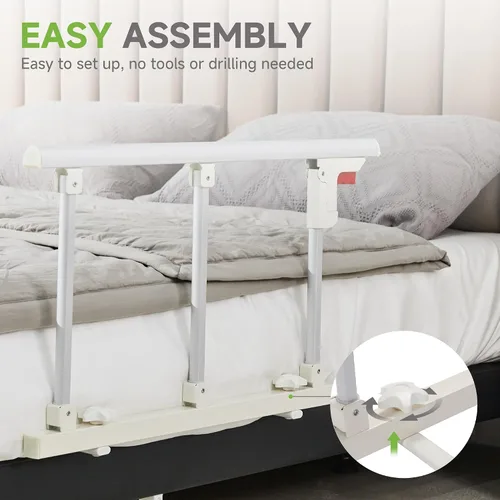 Vista 4 de Real Relax Rieles de cama para la seguridad de adultos mayores, barandillas de cama plegables para personas mayores que se ajustan a tamaños