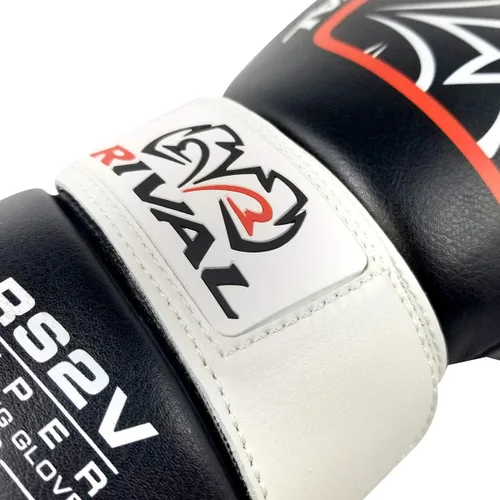 Vista 3 de RIVAL Guantes de boxeo RS2V 2.0 Super Sparring - Utiliza una sola correa, sistema de gancho y bucle en lugar de cordones, forro interior suave
