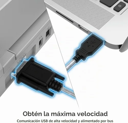 Vista 6 de SABRENT Adaptador USB a RS-232 DB9 Serial de 9 pines, 1 pie (SBT-USC1K) Chipset Prolific PL2303; USB a serie DB9 de 9 pines; cable de 1 pie