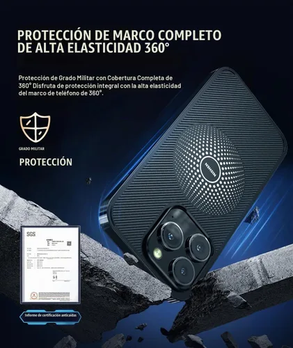 Vista 7 de Funda de refrigeración para iPhone 14 Max Pro, iPhone 14 Pro Max, disipación de calor [compatible con MagSafe], sin carga inalámbrica