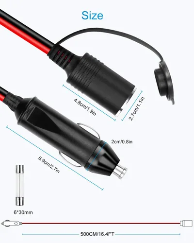 Vista 6 de ALITOVE Convertidor de 110 V a 12 V Convertidor de CA a CC Adaptador de fuente de alimentación de 12 voltios 15A 180W y cable de extensión