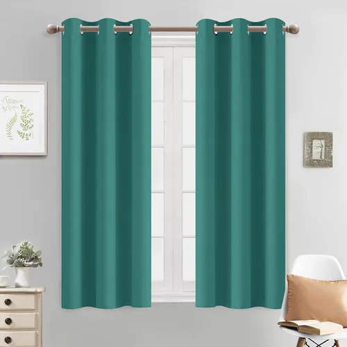 Vista 64 de Yakamok Cortinas opacas para dormitorio, aislamiento térmico, cortinas de oscurecimiento de habitación para sala de estar, juego de 2 paneles