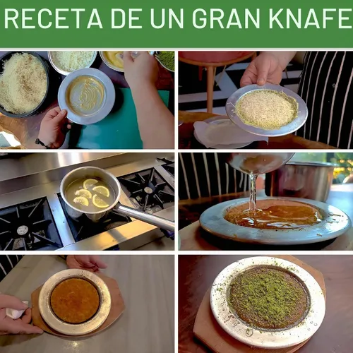 Vista 7 de Hakan Kunafa - Platos de servir para Kataifi Sartén de aluminio para hornear y servir Kunefe Molde para masa Knafeh Phyllo Fillo Plato