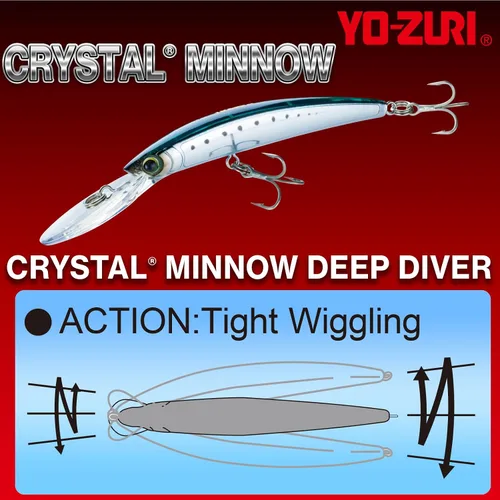 Vista 3 de Duel Yo Zuri R Crystal Minnow Deep Diver Floating Lure