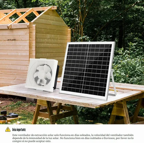 Vista 6 de blessny - Extractor solar de 10 pulgadas para invernadero, gallinero, cobertizo y mascotas