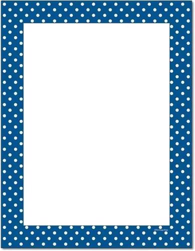 Vista 3 de Papel para impresora láser y de inyección de tinta con membrete de lunares (25 hojas, negro sobre blanco)