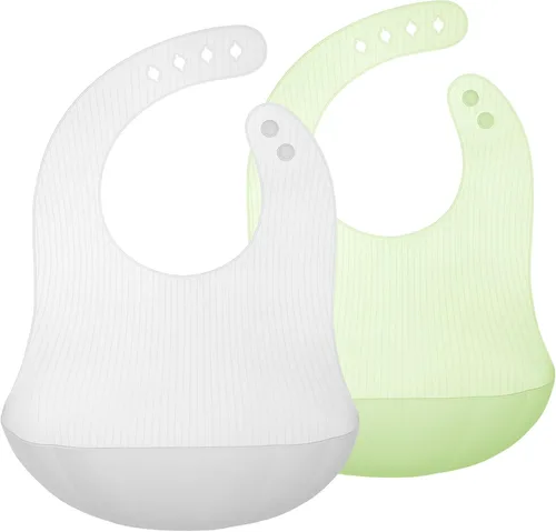 Vista 9 de Babero de silicona Olababy Fold N Go con estuche de viaje Diseño ligero alivia las contusiones por presión para bebés y niños pequeños
