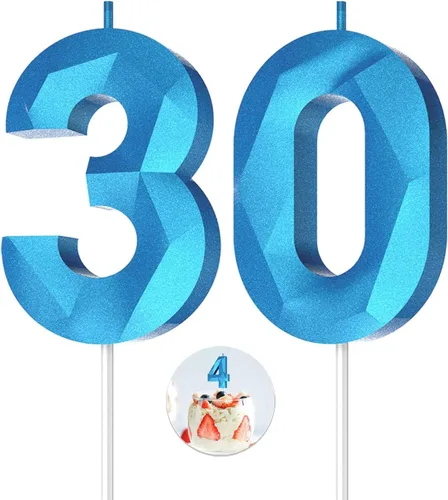 Vista 102 de Velas de cumpleaños con números (0 velas negras), forma de diamante 3D, decoración de pastel de feliz cumpleaños para niños y hombres, cumpleaños
