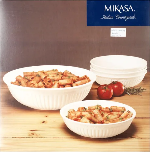 Vista 2 de Mikasa Italian Countryside - Juego de pasta, mediano, blanco, 5 piezas
