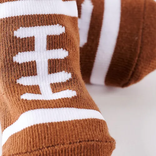 Vista 4 de Mud Pie Calcetines de fútbol para bebés recién nacidos
