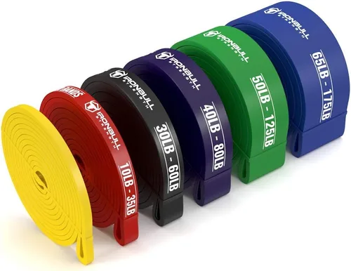 Vista 4 de Bandas elásticas prémium de resistencia para pullups; bandas de movilidad, de levantamiento de peso, para pullups, extradurables y resistentes