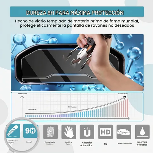 Vista 3 de CDEFG Protector de Pantalla Silverado 2022-2025 2026 para Camioneta Pickup Chevy Silverado 2022-2025 2026 Protector de Pantalla del Cluster