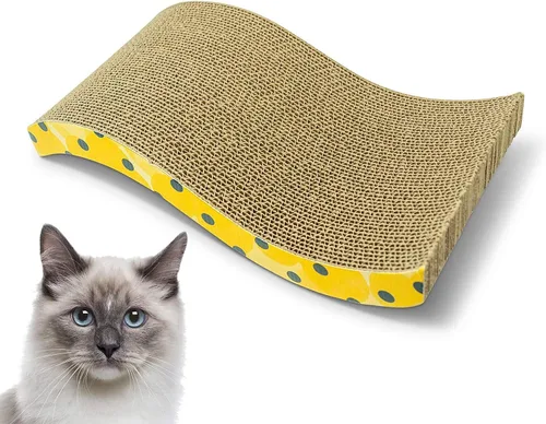 Vista 9 de Our Pets Rascador cósmico para gatos, hierba gatera cultivada en Norteamérica incluida, reversible para el doble de uso, 18.13 x 10.13 x 1.25