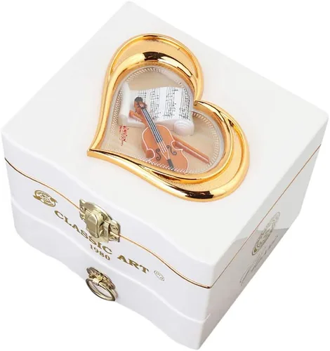 Vista 7 de Coherny Joyero musical para niñas, caja de música de bailarina giratoria, organizadores de joyas con cajones de espejo, regalos de Pascua