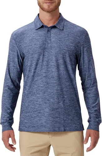 Vista 19 de NAVISKIN Camisas polo de manga larga para hombre, camisas de golf con cuello UPF 50 SPF para hombre, secado rápido, absorbe la humedad