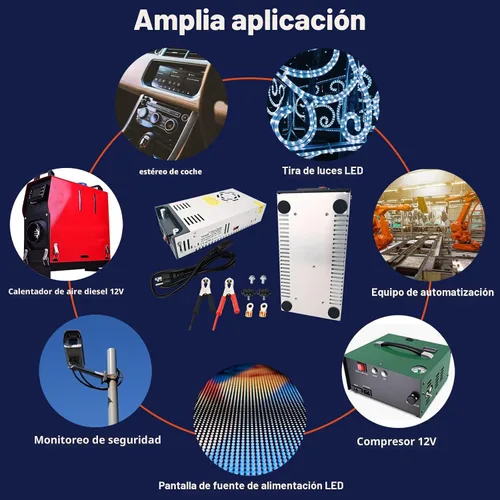 Vista 6 de Nueva versión convertidor, 110V AC a 12V DC convertidor fuente de alimentación 12V 600W 50A DC interruptor transformador para RV, bomba, tira LED