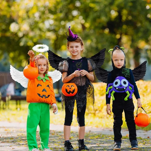 Vista 6 de Alas de ángel, alas de ángel y halo para mujer, disfraz de disfraz de Navidad y Halloween Negro