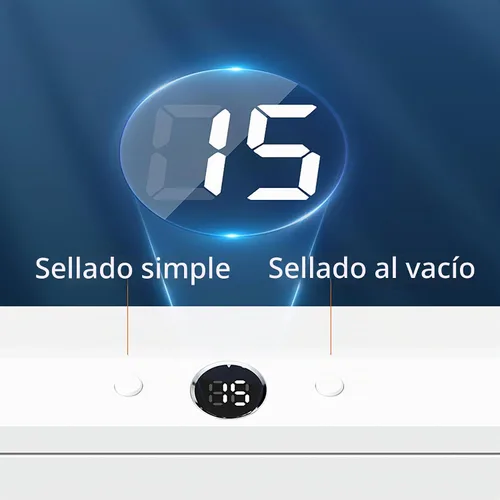 Vista 3 de Sellador al vacío con temporizador digital para alimentos, máquina selladora automática con control de precisión, conservación de alimentos