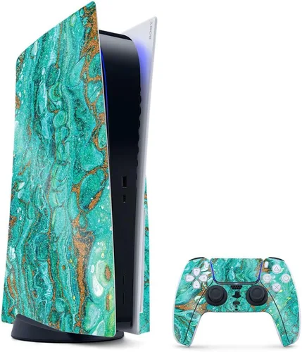 Vista 15 de MightySkins - Skin para juegos con purpurina brillante para PS5 y PlayStation 5, ágata amatista, acabado duradero con purpurina de alto brillo