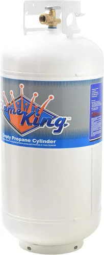 Vista 3 de Flame King Tanque de propano de acero de 40 libras + indicador de nivel de medidor de tanque de propano