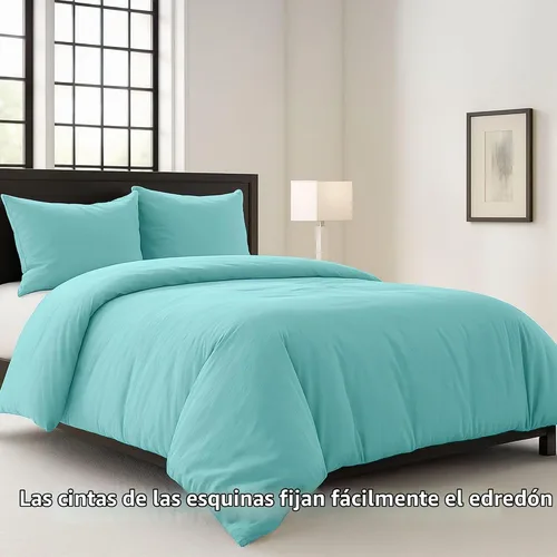 Vista 5 de Pure Bedding - Funda de edredón tamaño Individual/Individual XL - Juego de ropa de cama extra suave de 2 piezas, incluye 1 funda de edredón de 68 x