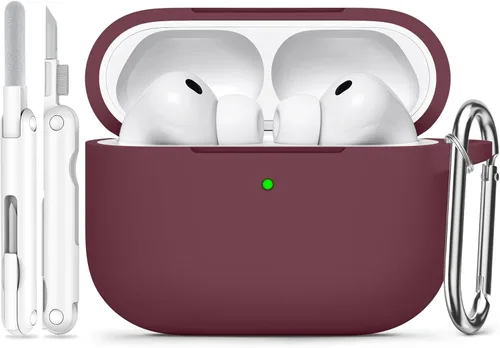 Vista 29 de Funda para AirPods Pro 3 (2025), funda protectora de silicona suave compatible con Estuche Apple AirPods Pro de 3ª generación con kit de limpieza
