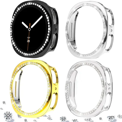 Vista 31 de DEALELE Paquete de 1 + 3 fundas compatibles con Samsung Galaxy Watch 7 Ultra (1.772 pulgadas), funda protectora de policarbonato transparente