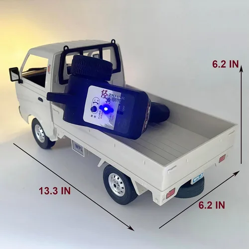 Vista 6 de WPL D12 RC Kei Truck 1/10 Escala RC Coche Control Remoto Drift Car